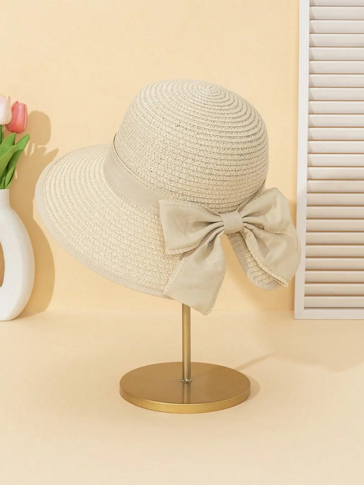 chapeau vintage ecru femme