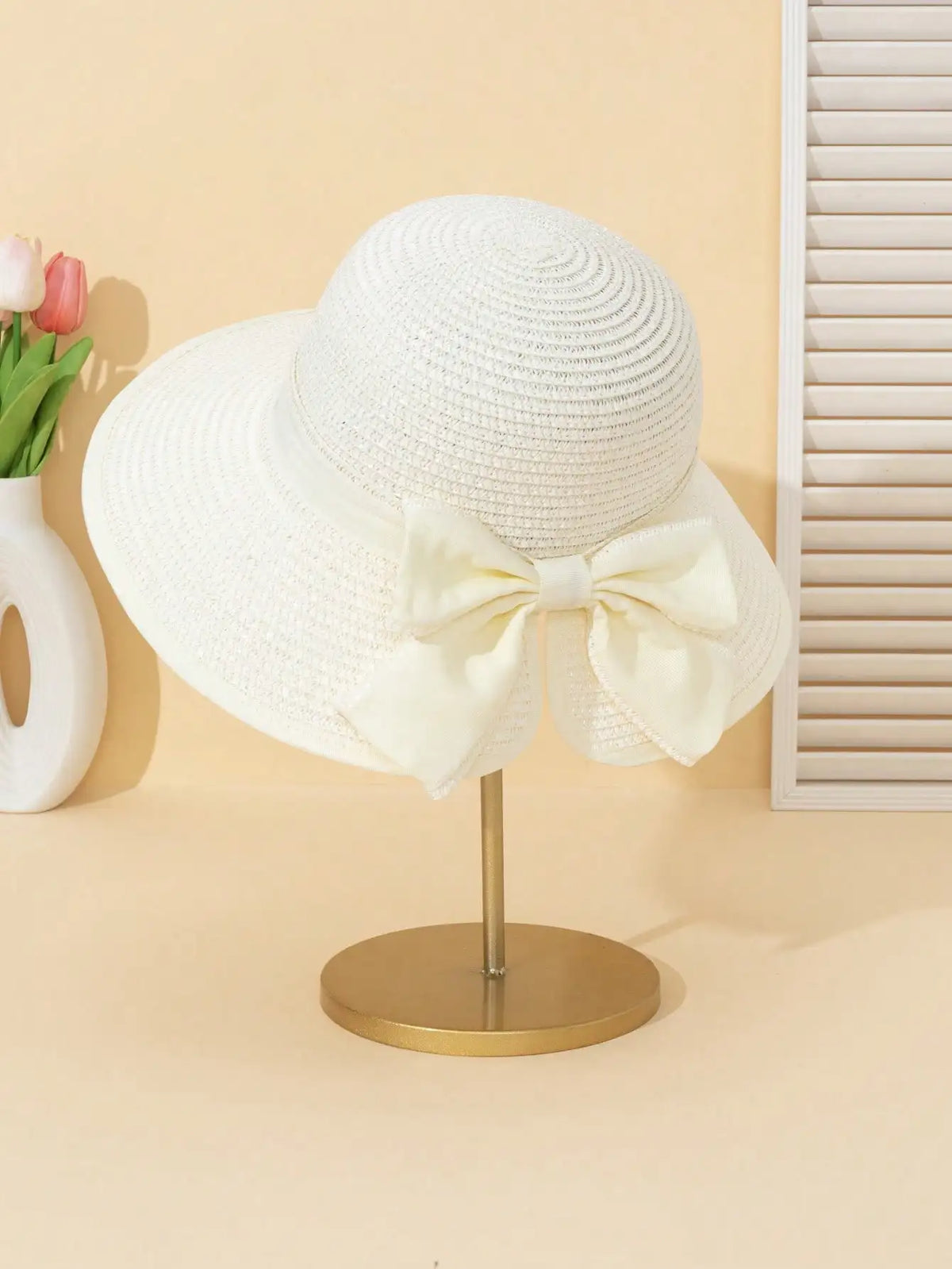 chapeau vintage ecru femme