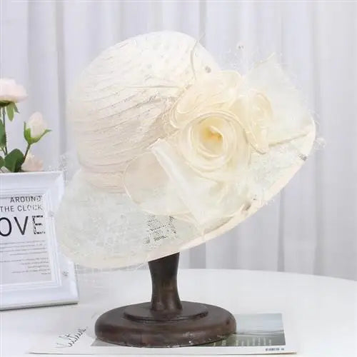 chapeau vintage fleur et voile