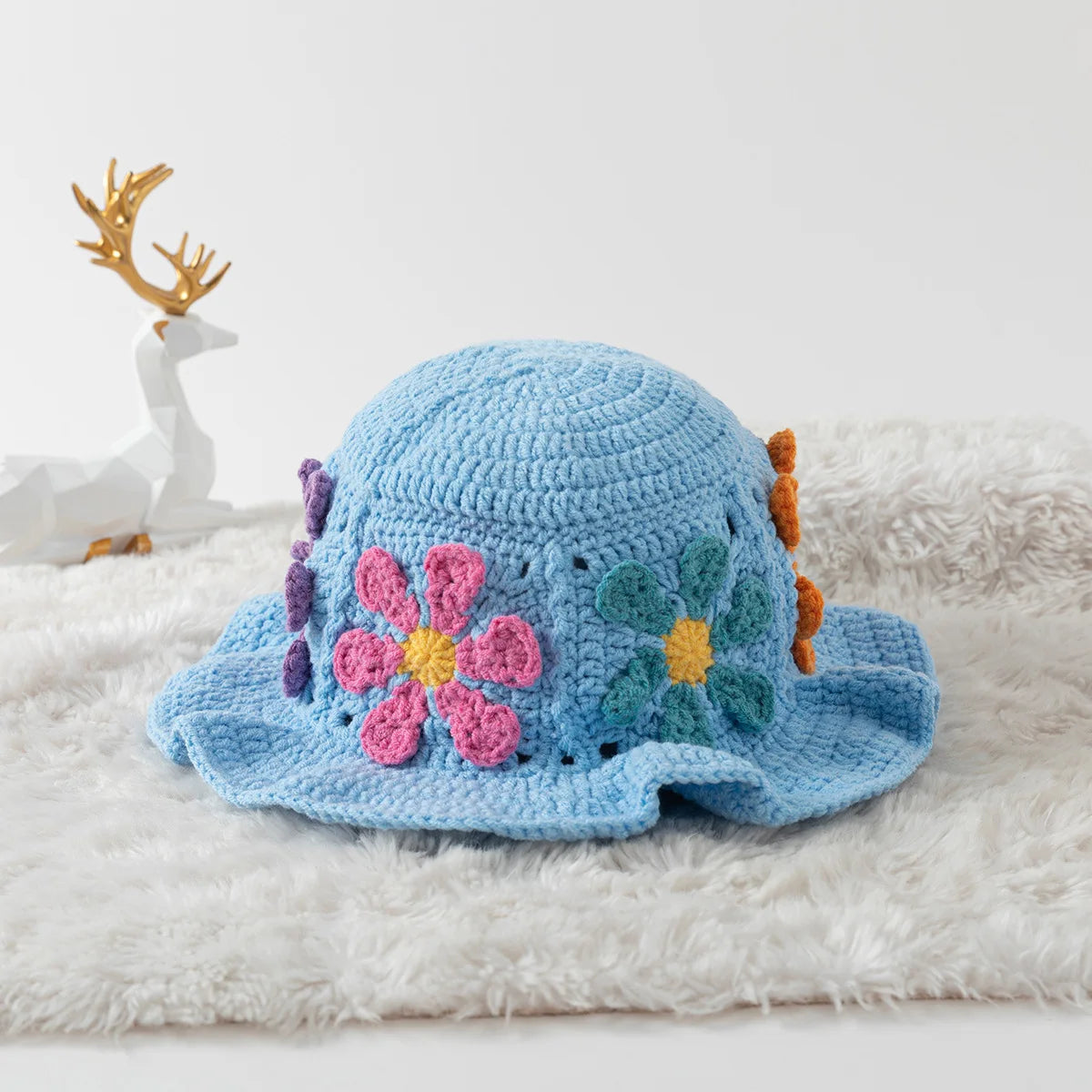 chapeau vintage à tricoter pour petite fille