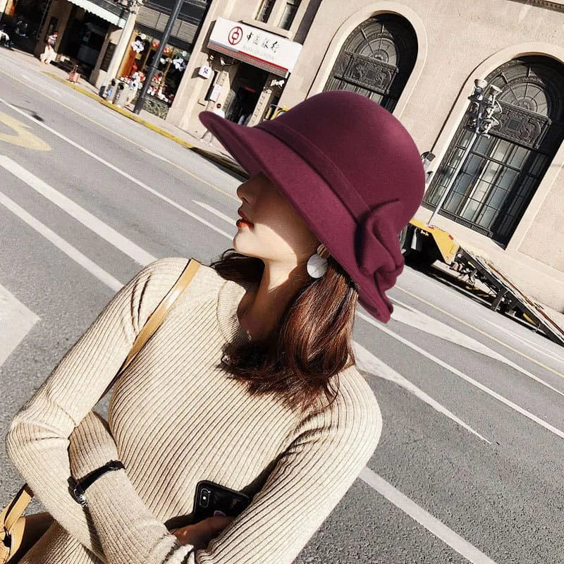 chapeau femme vintage rouge