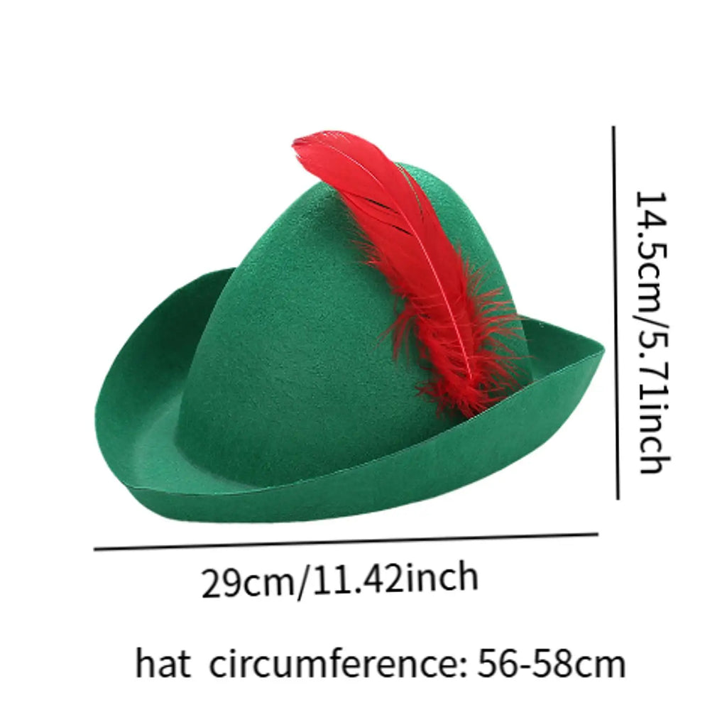 chapeau robin des bois petite ronde vintage