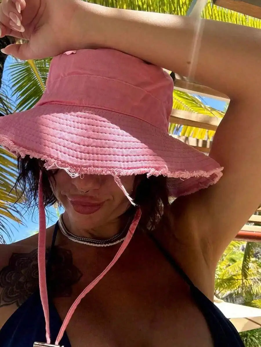 chapeau rose vintage