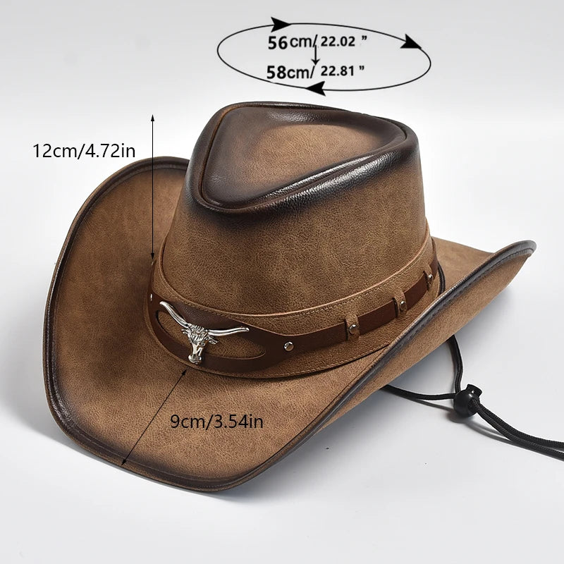 chapeau cuir vintage