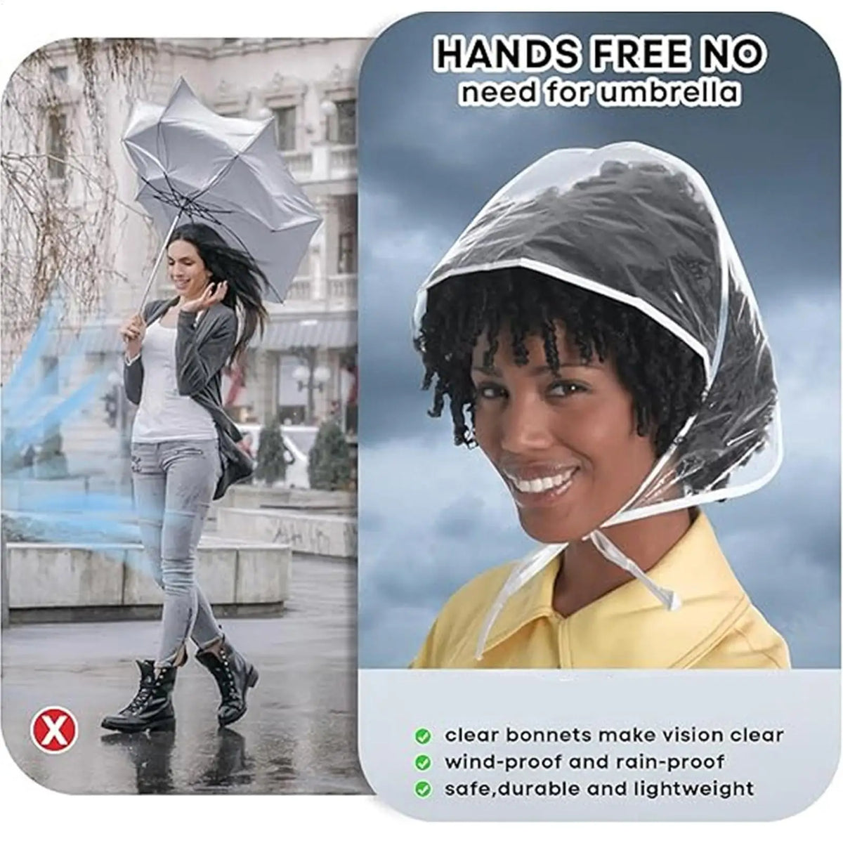 chapeau de pluie plastique vintage