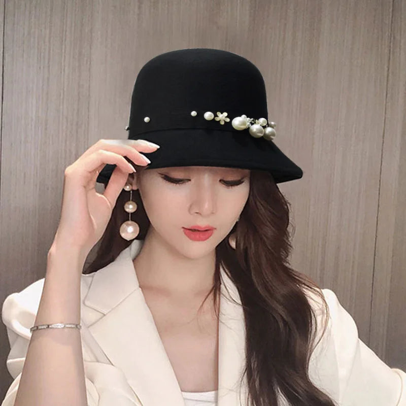 chapeau femme vintage rouge