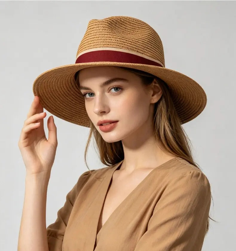 chapeau de paille large bord femme vintage