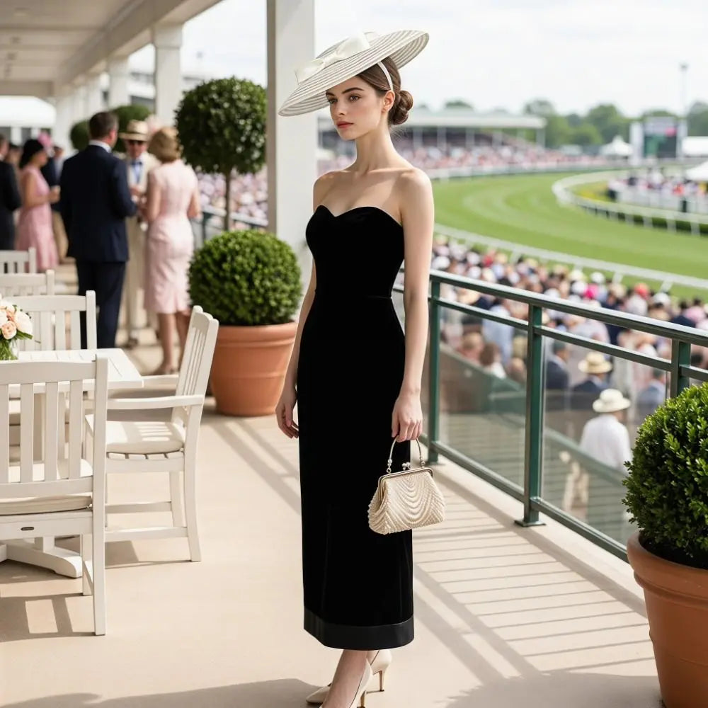 chapeau bibi en gaz noir retro année 1940