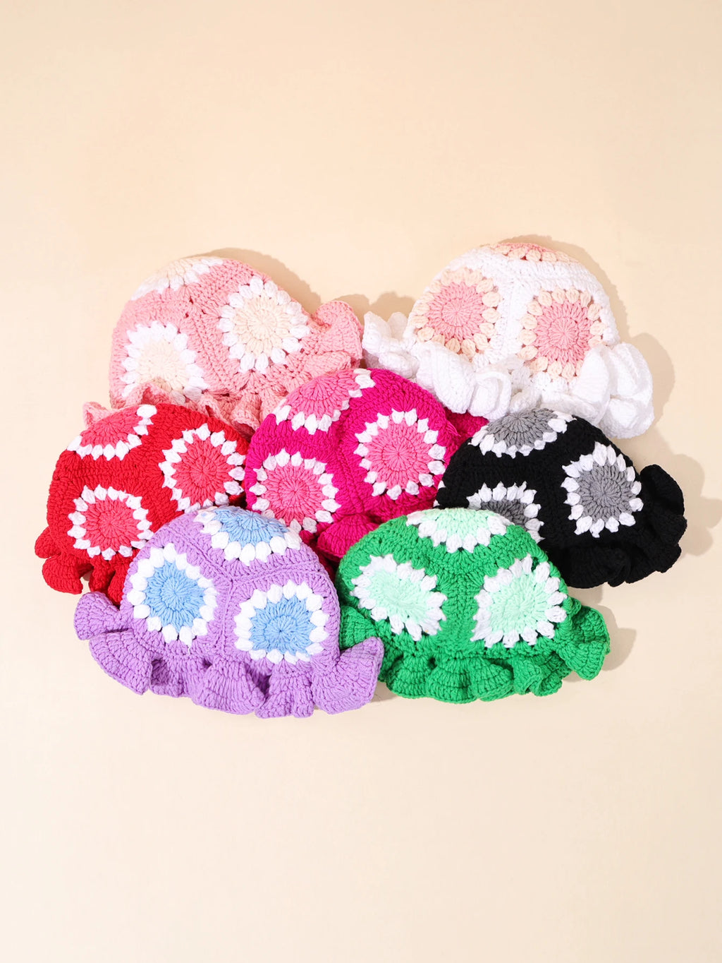 chapeau vintage pour fillette au crochet