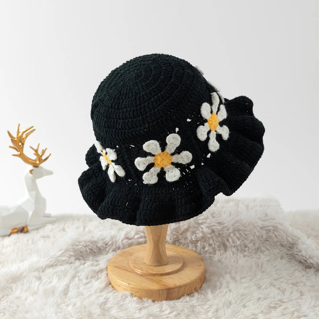 chapeau vintage à tricoter pour petite fille