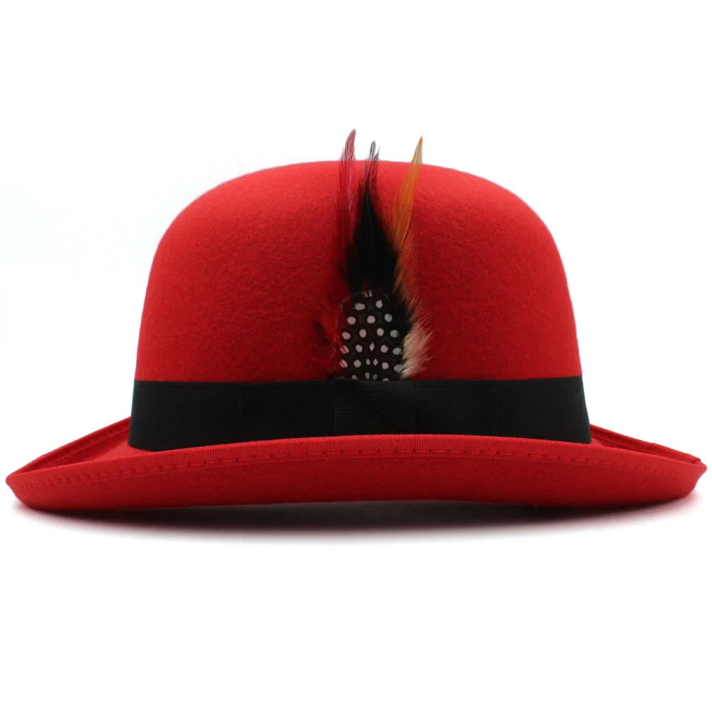chapeau melon daim vintage