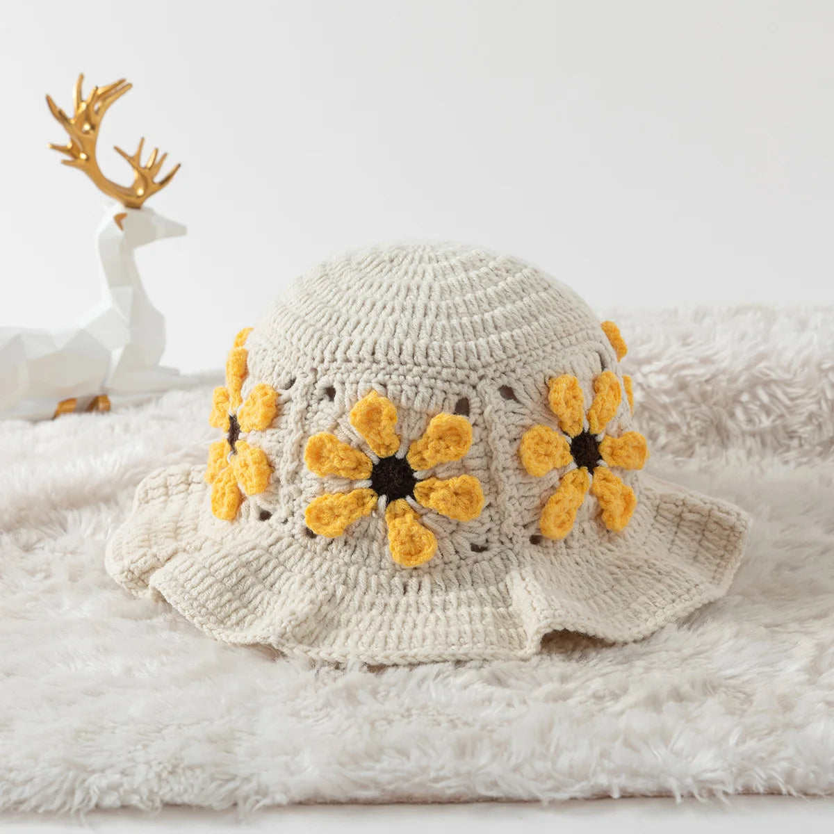 chapeau vintage à tricoter pour petite fille