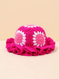 chapeau vintage pour fillette au crochet