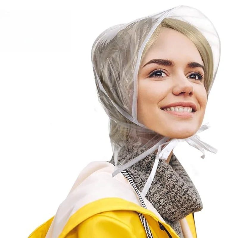 chapeau de pluie plastique vintage