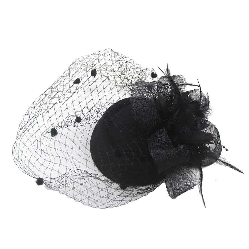 chapeau pin up vintage bleu marine