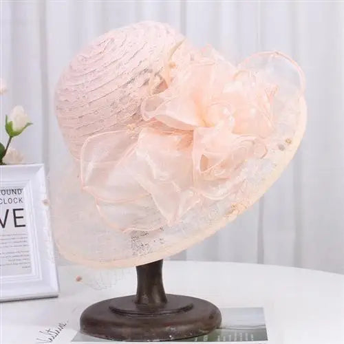 chapeau vintage fleur et voile