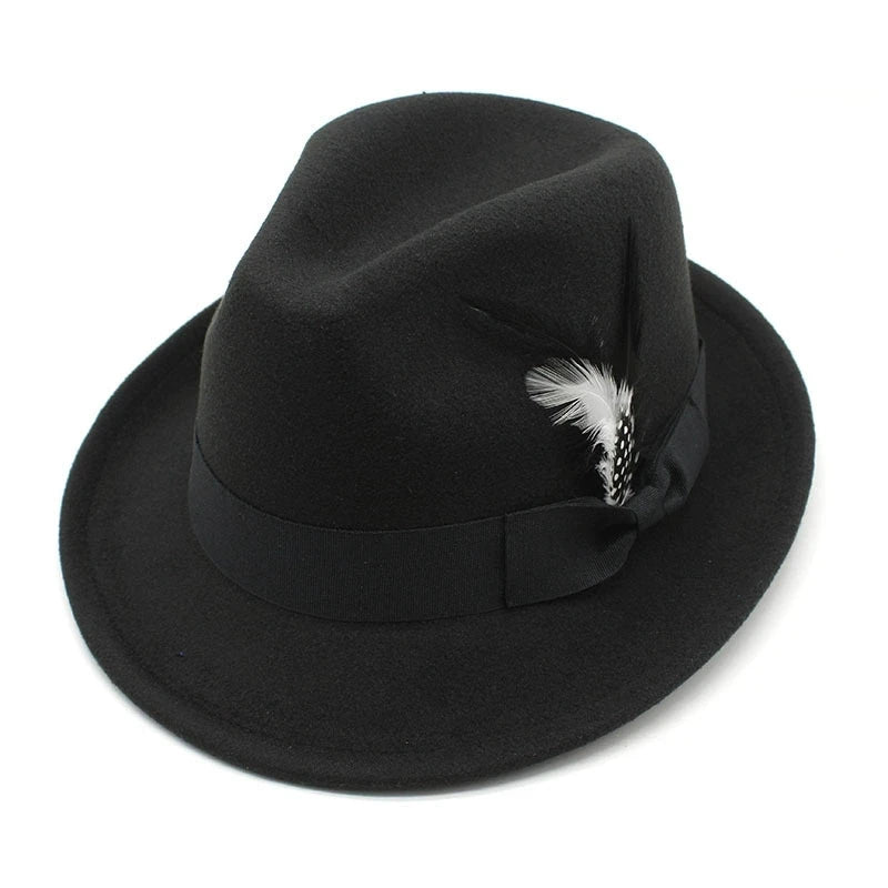 chapeau triby gris vintage brodé gangster