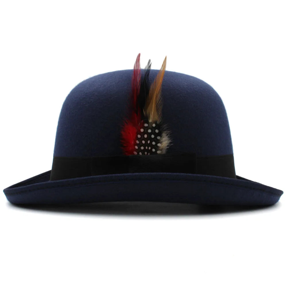 chapeau melon daim vintage