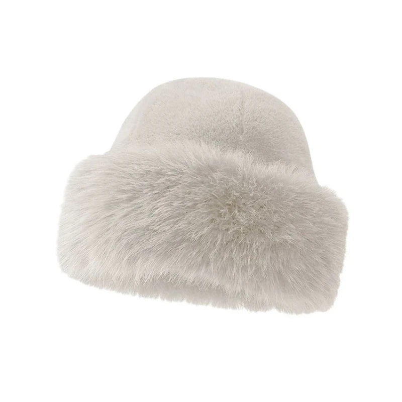 chapeau mongol en peluche vintage