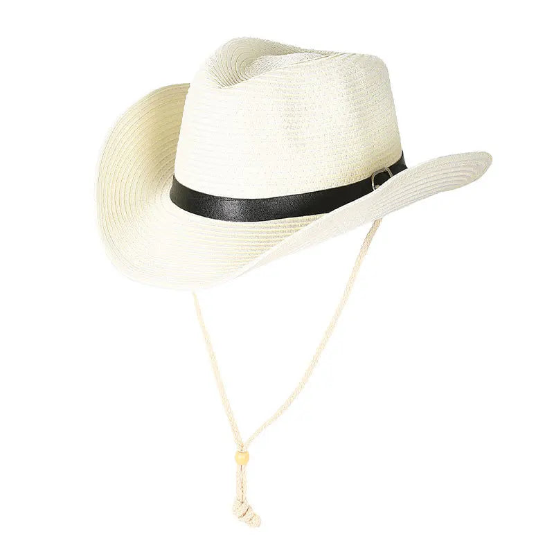chapeau de cowboy en paille vintage